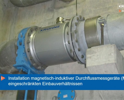 Installation magnetisch-induktiver Durchflussmessgeräte (MID) bei eingeschränkten Einbauverhältnissen