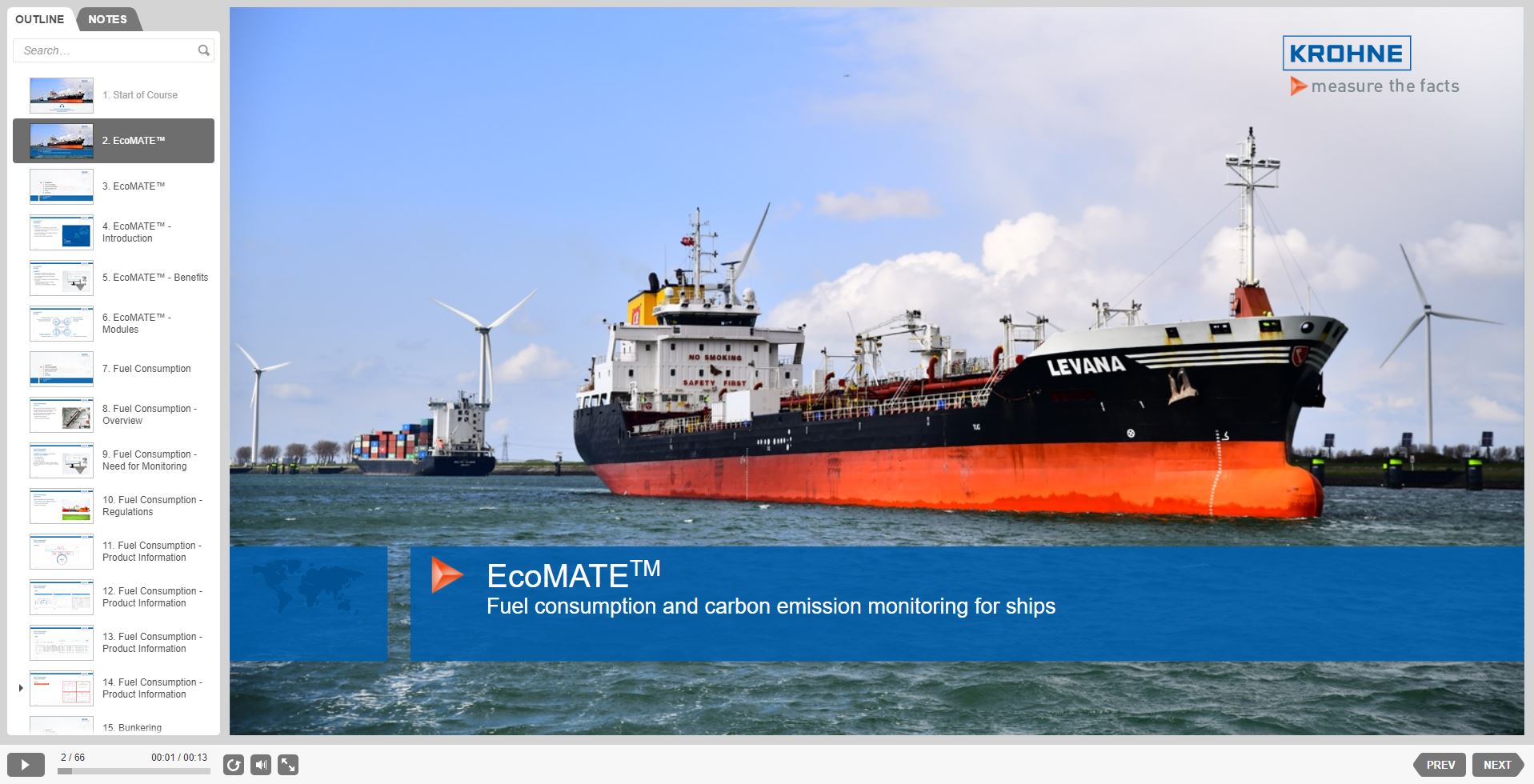 Cours eLearning EcoMATE™ et règlements EU MRV and IMO DCS